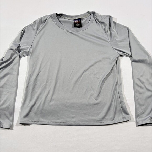 Patagonia Shirt Womens Gray CAPILENE Crew Lightweight Poly Stretch Sz S USA - Picture 2 of 10